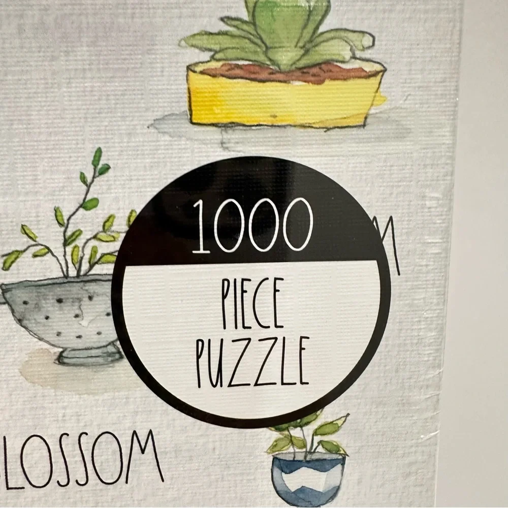 NEW SEALED‎ Rae Dunn 1000 piece puzzle Houseplants Succulents Cactus 27” x 20”